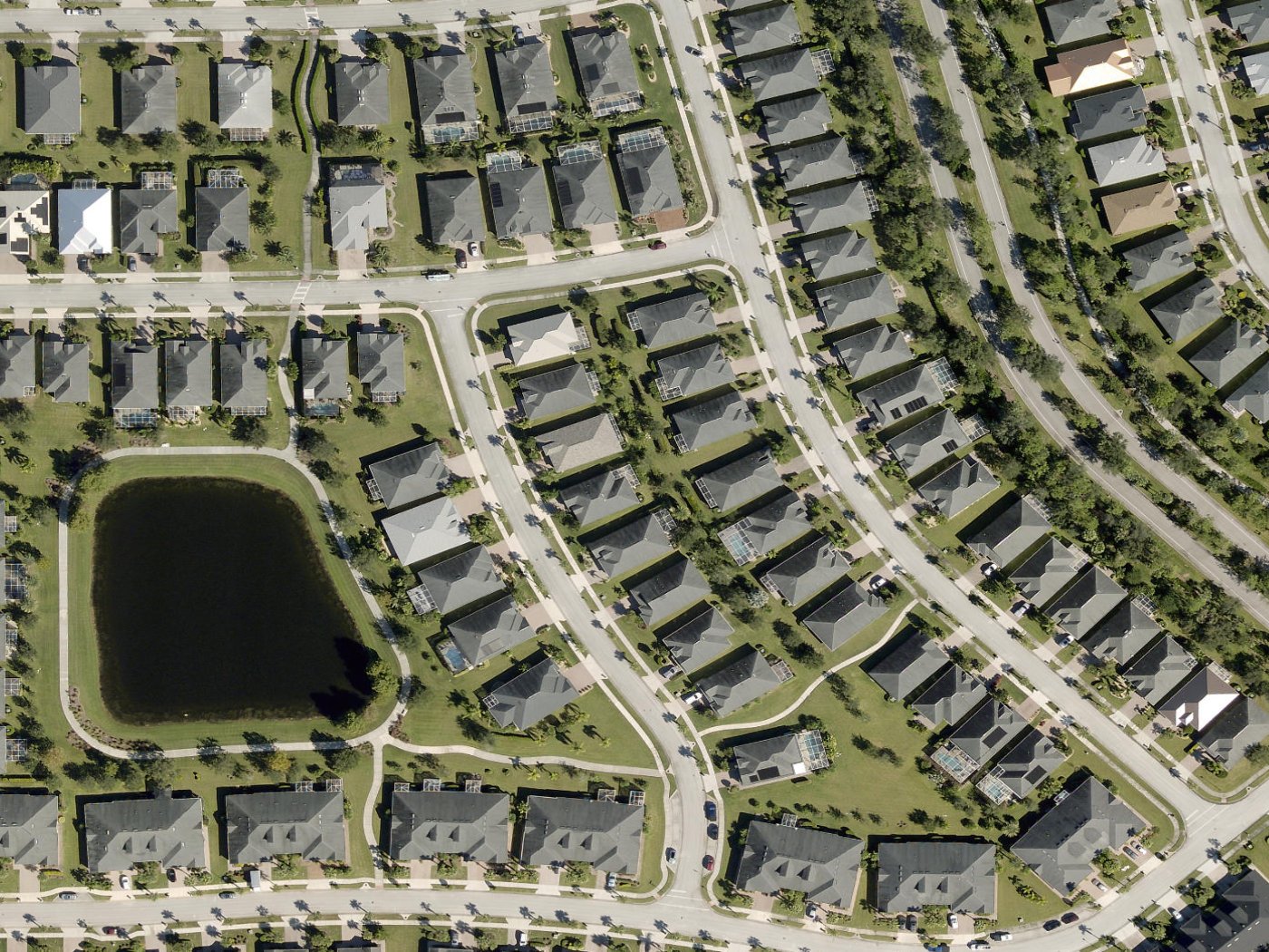Aerial view of Heritage Isle near Martha's House